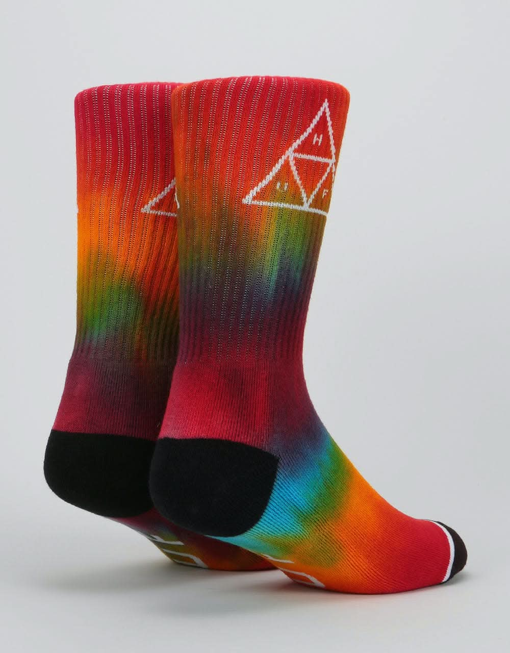 HUF Tiedye Triple Triangle Crew Socks - Rainbow