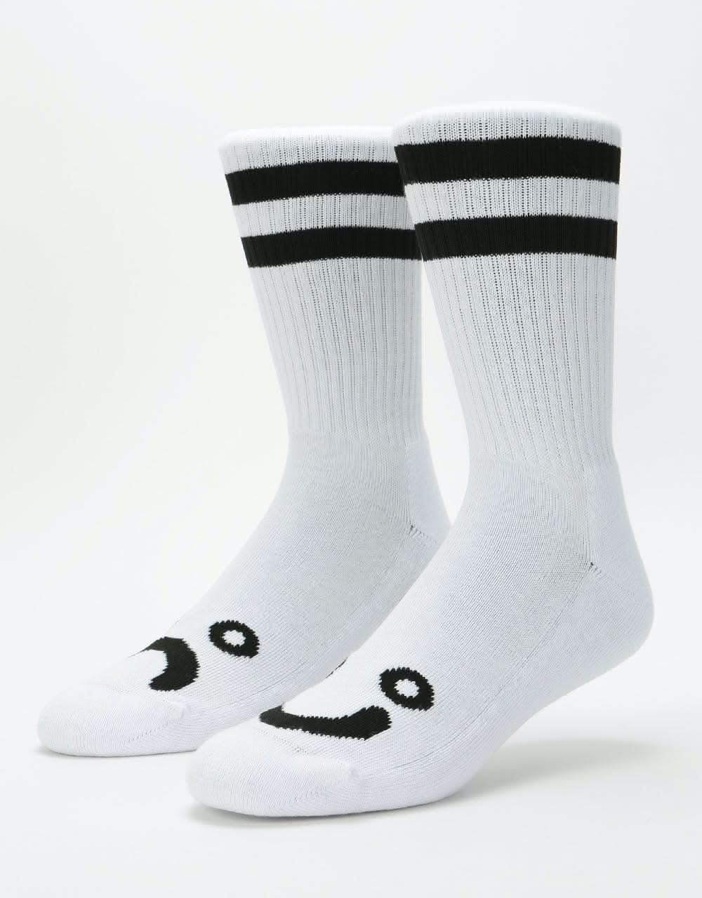 Polar Happy Sad Socks - White