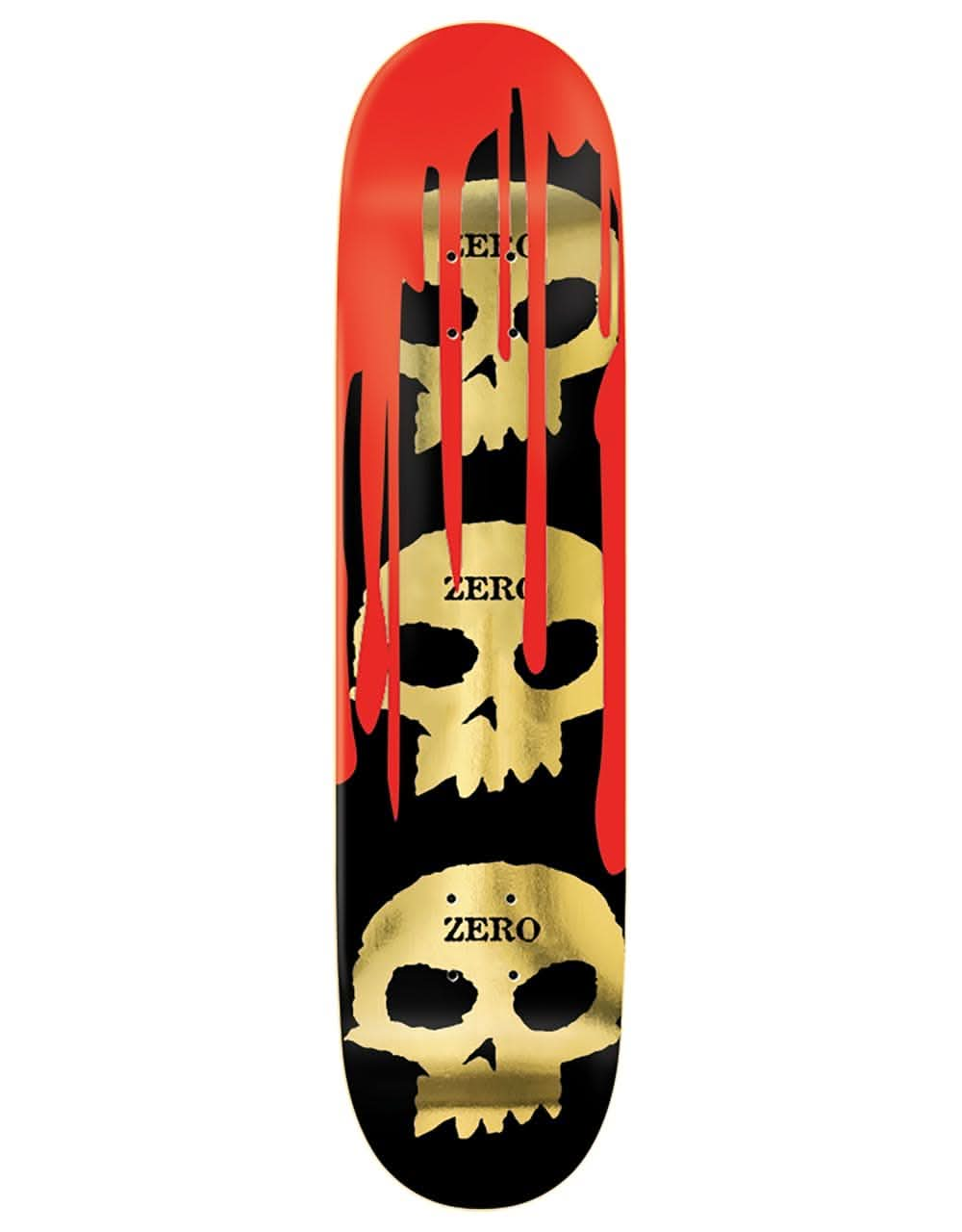 Zero Burman 3 Skull Blood Skateboard Deck - 8.25"