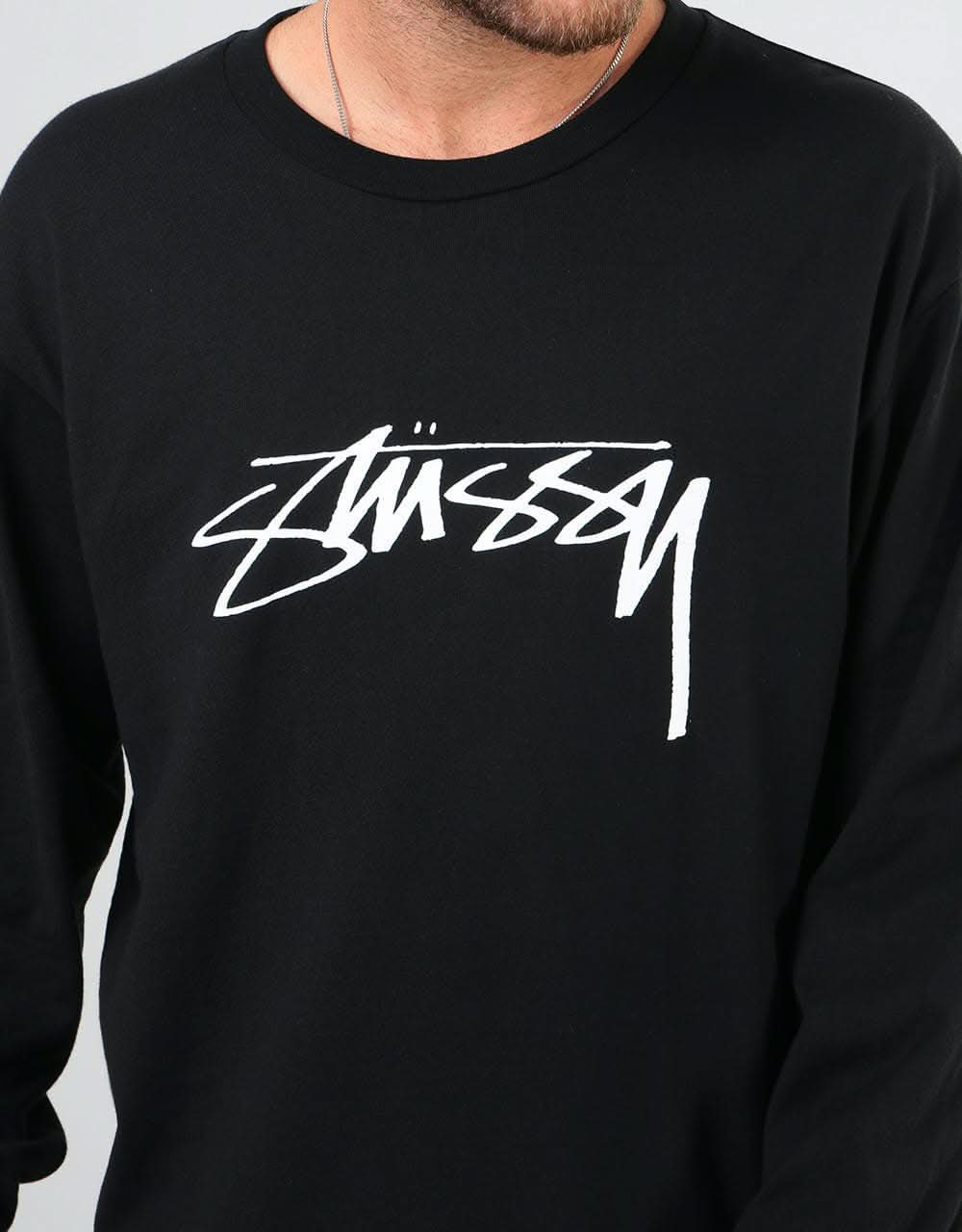 Stüssy Smooth Stock L/S T-Shirt - Black