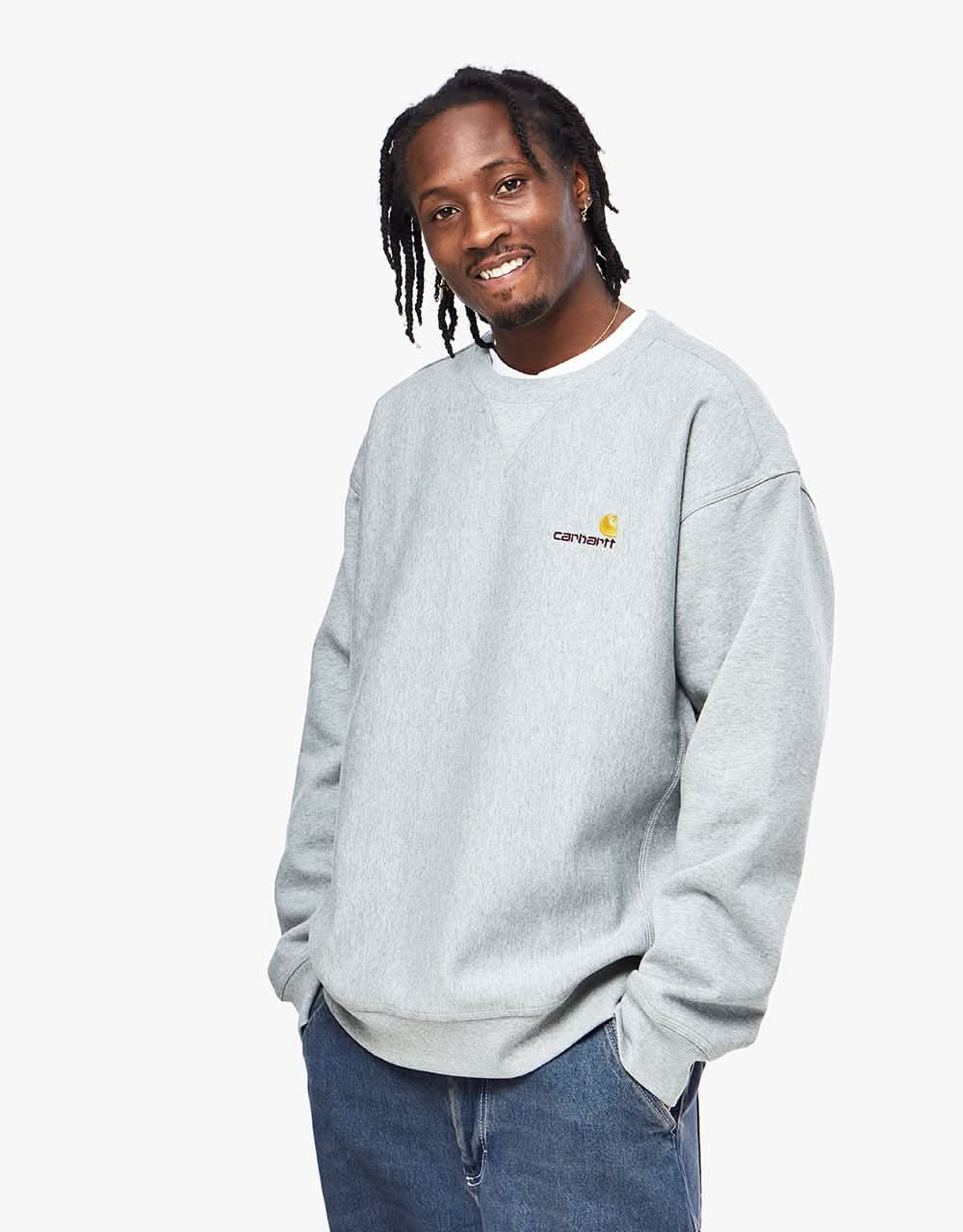 Carhartt WIP American Script Sweatshirt - Grey Heather