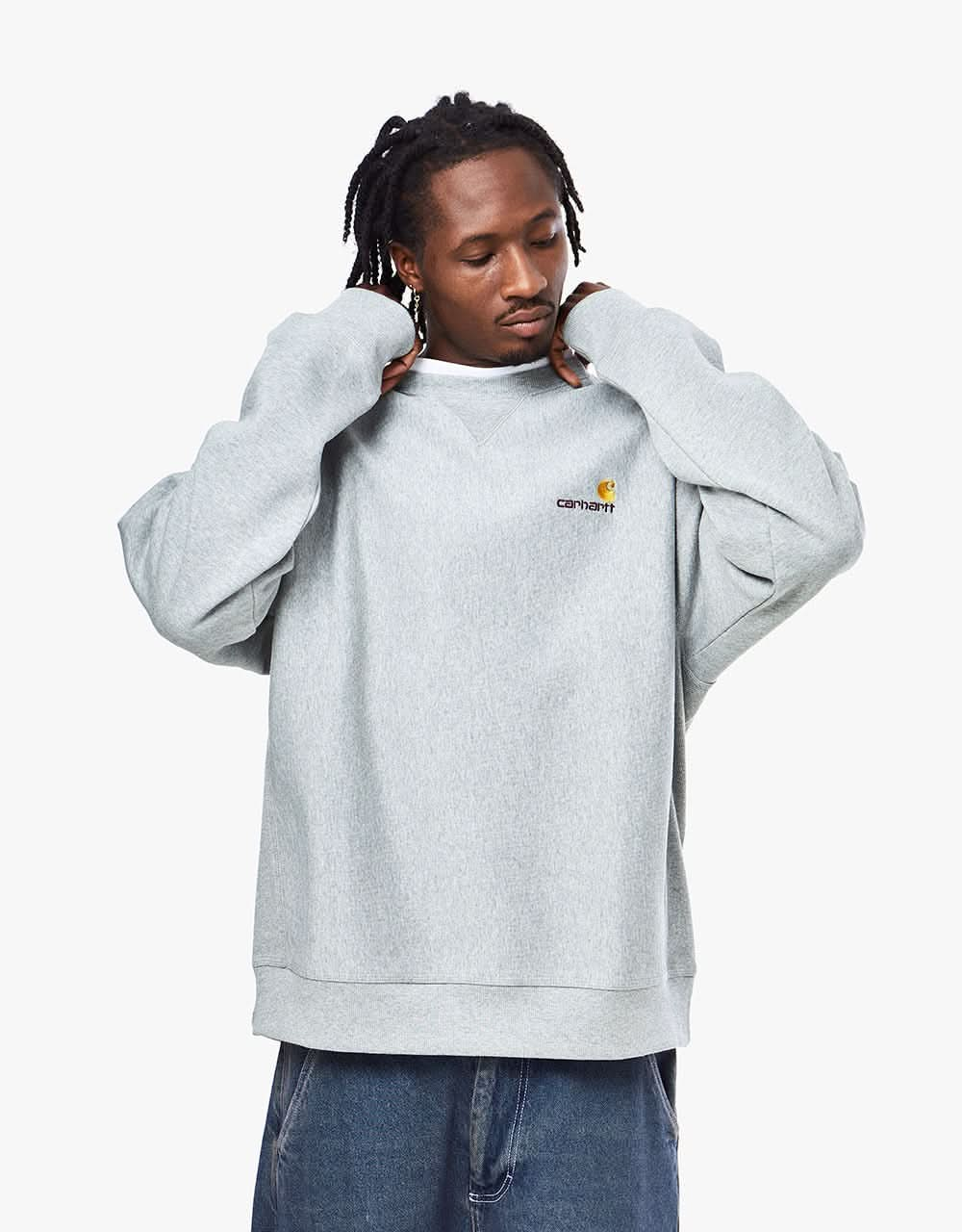 Carhartt WIP American Script Sweatshirt - Grey Heather