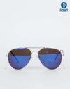 Route One Aviator Sunglasses - Silver/Blue