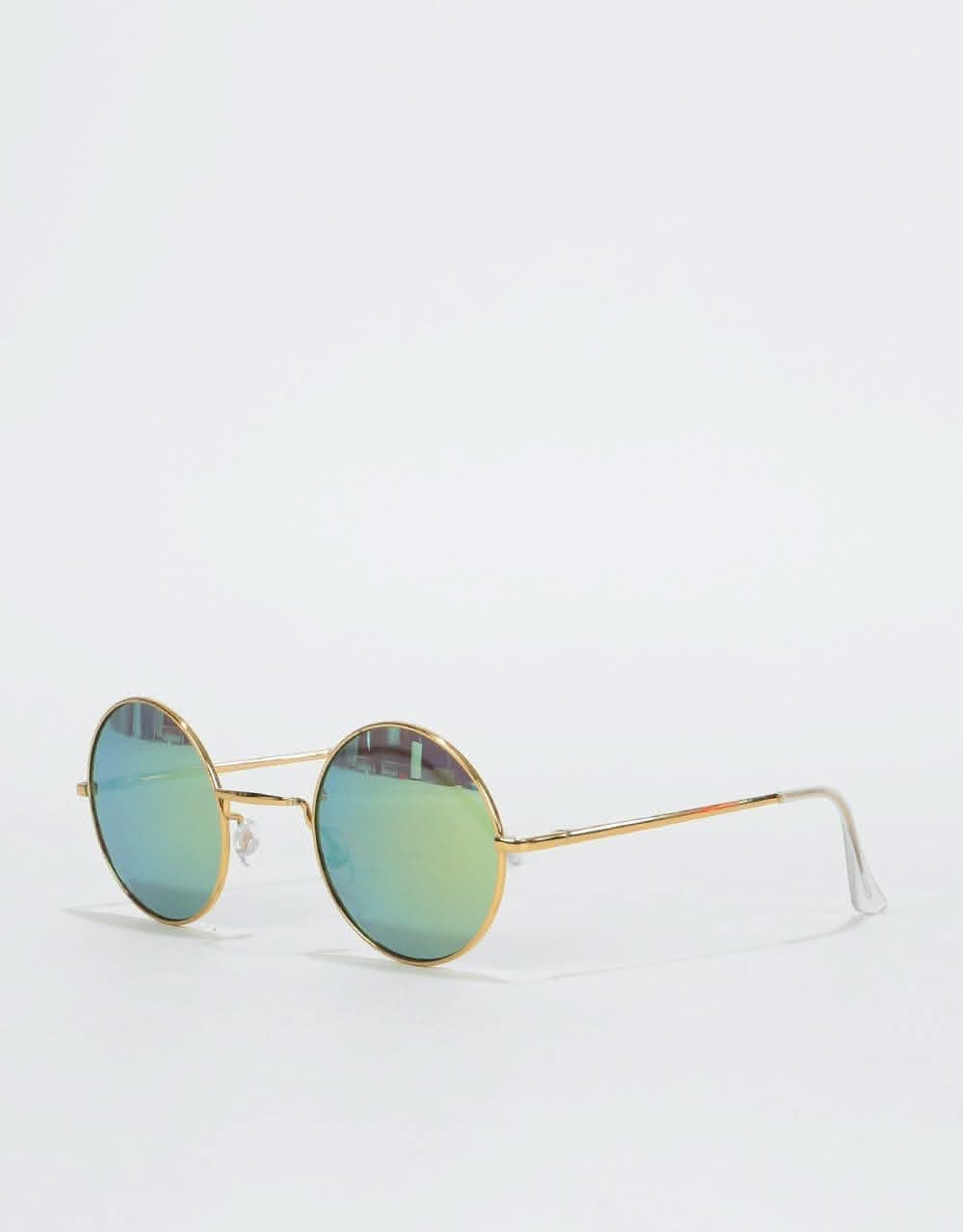 Route One Round Sunglasses - Gold