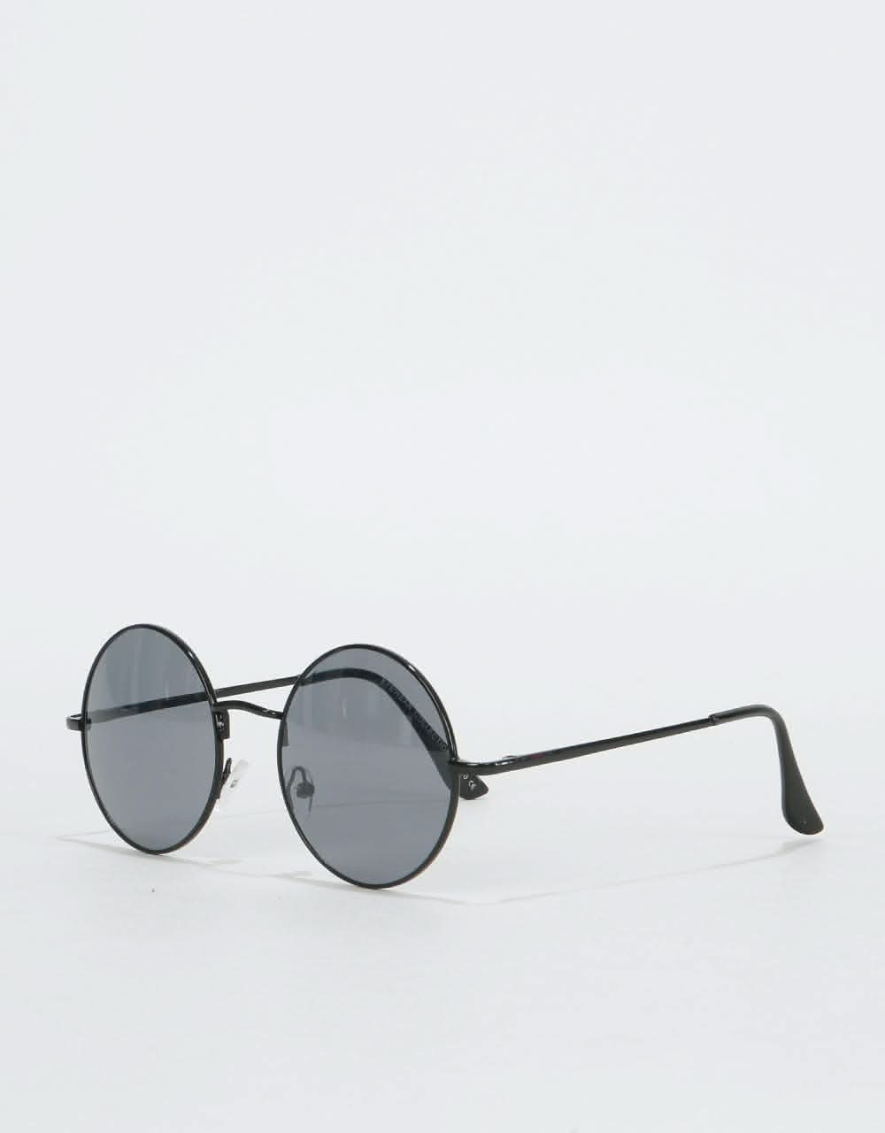 Route One Round Sunglasses - Black