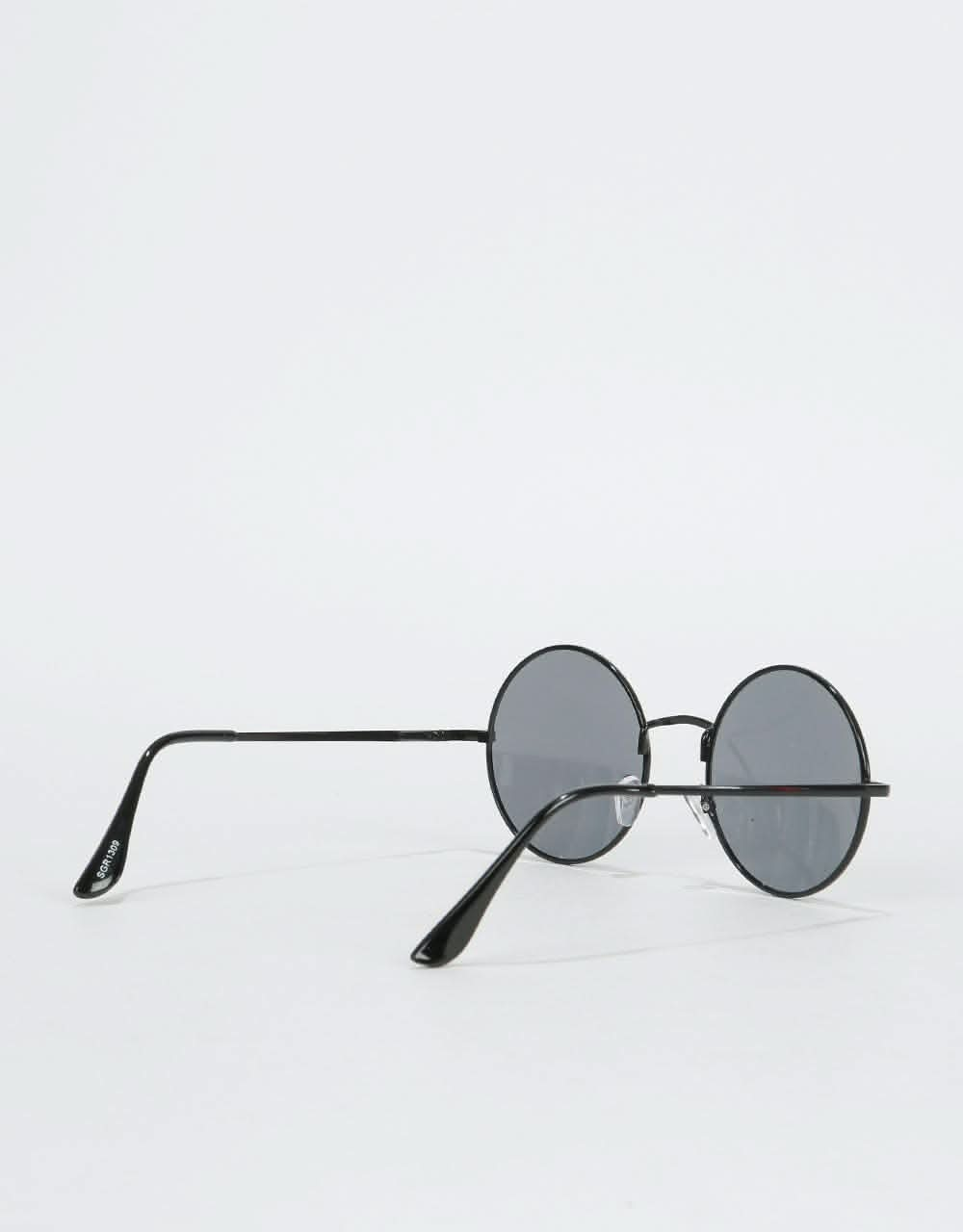 Route One Round Sunglasses - Black