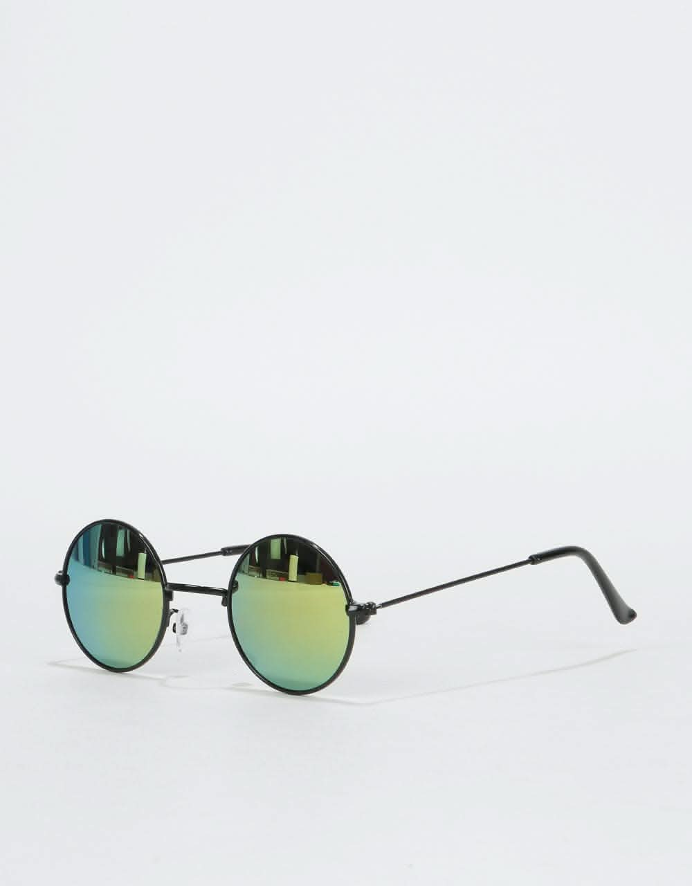 Route One Round Sunglasses - Black (Colour Lens)