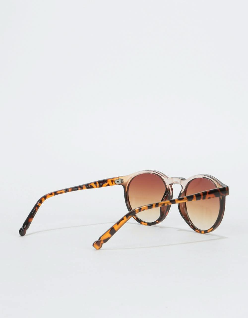 Route One Oval Sunglasses - Light Brown Tortoise