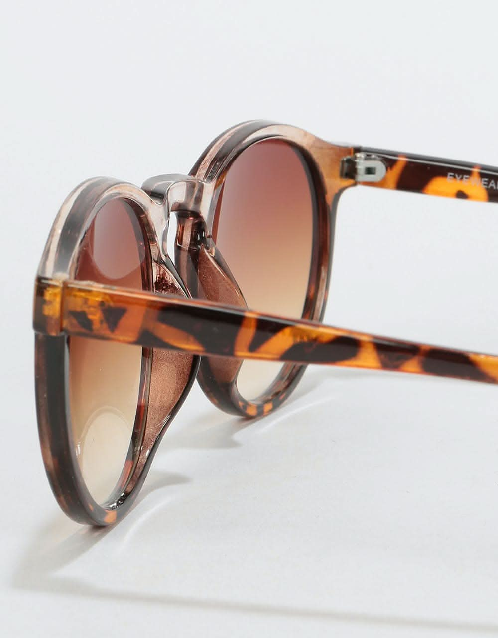 Route One Oval Sunglasses - Light Brown Tortoise