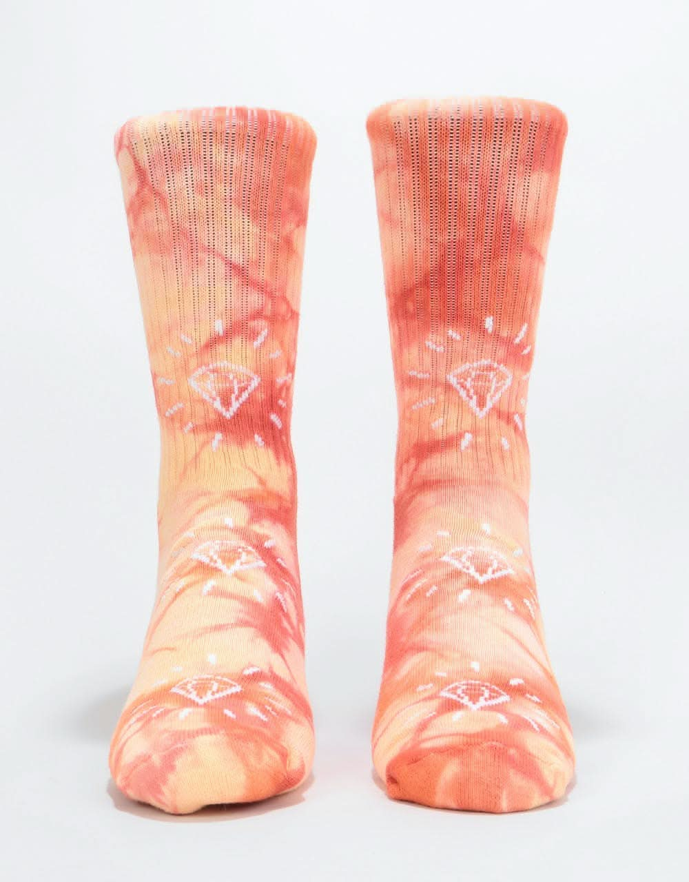 Diamond Supply Co. Outshine Washed Crew Socks - Coral