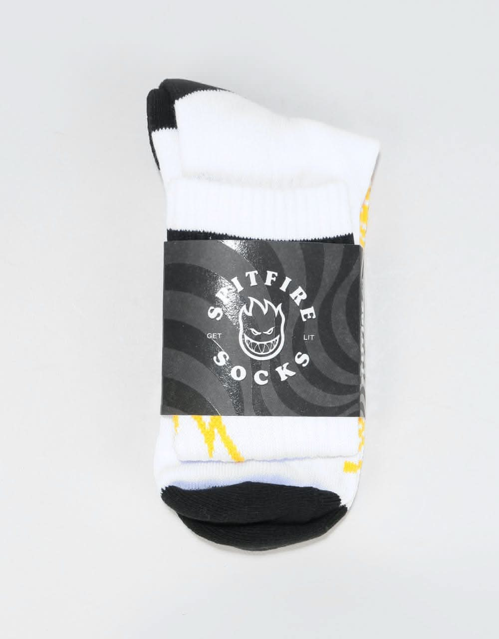 Spitfire Heads Up Socks - White/Black/Yellow