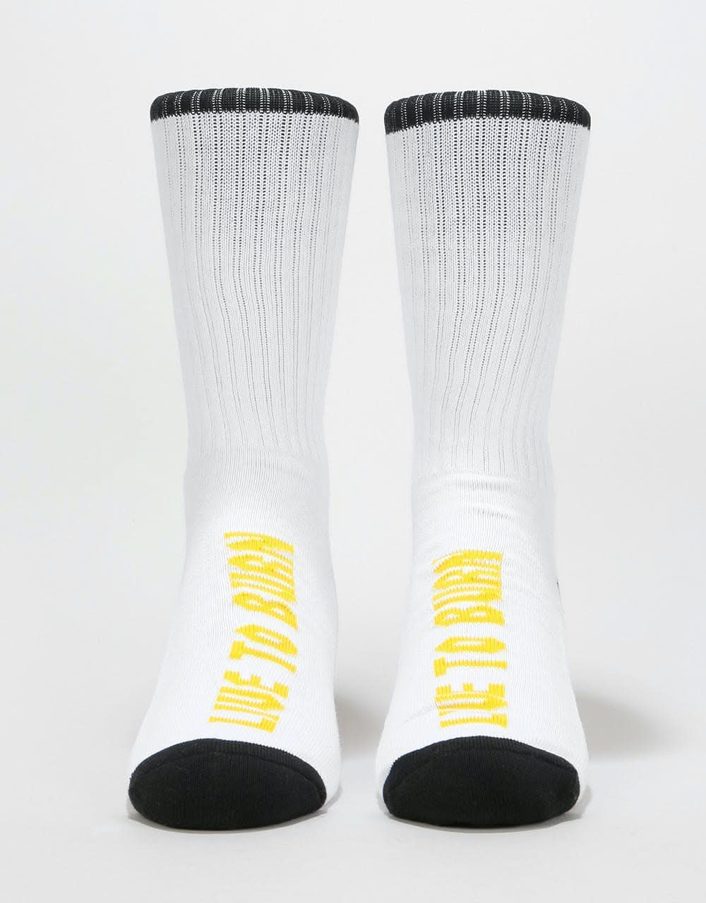 Spitfire Heads Up Socks - White/Black/Yellow