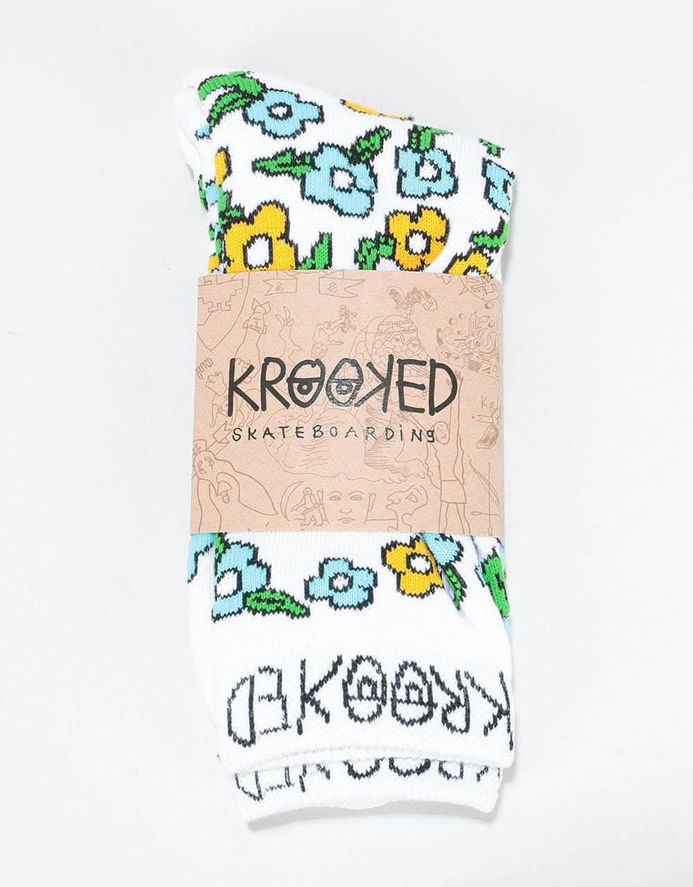 Krooked OG Sweatpants Socks - White/Multi