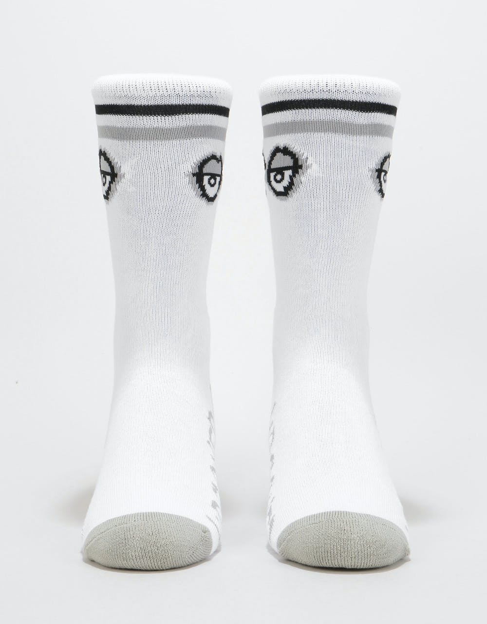 Krooked Big Eyes Socks - White/Grey/Black