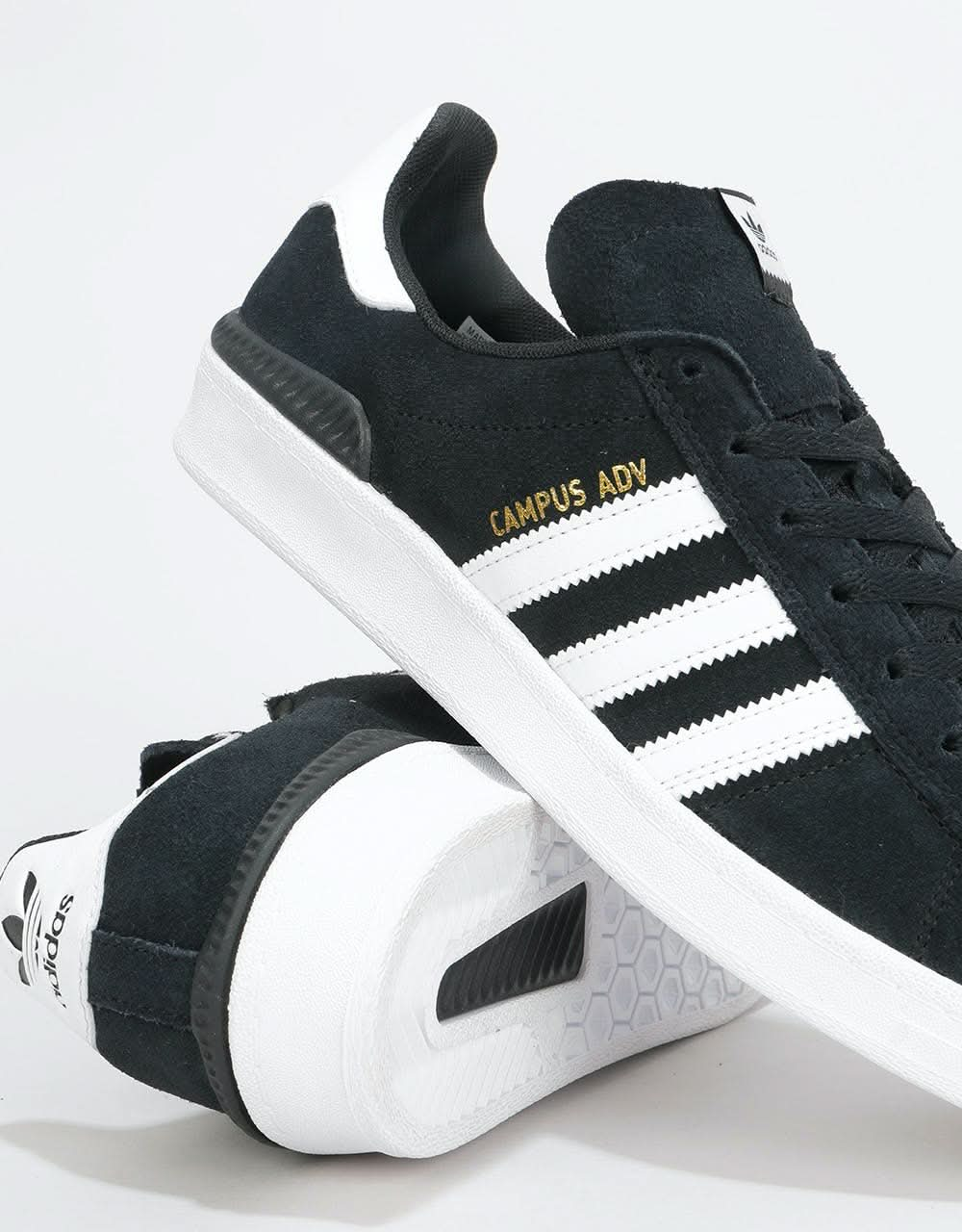 Adidas Campus ADV Skate Shoes - Core Black/White/White