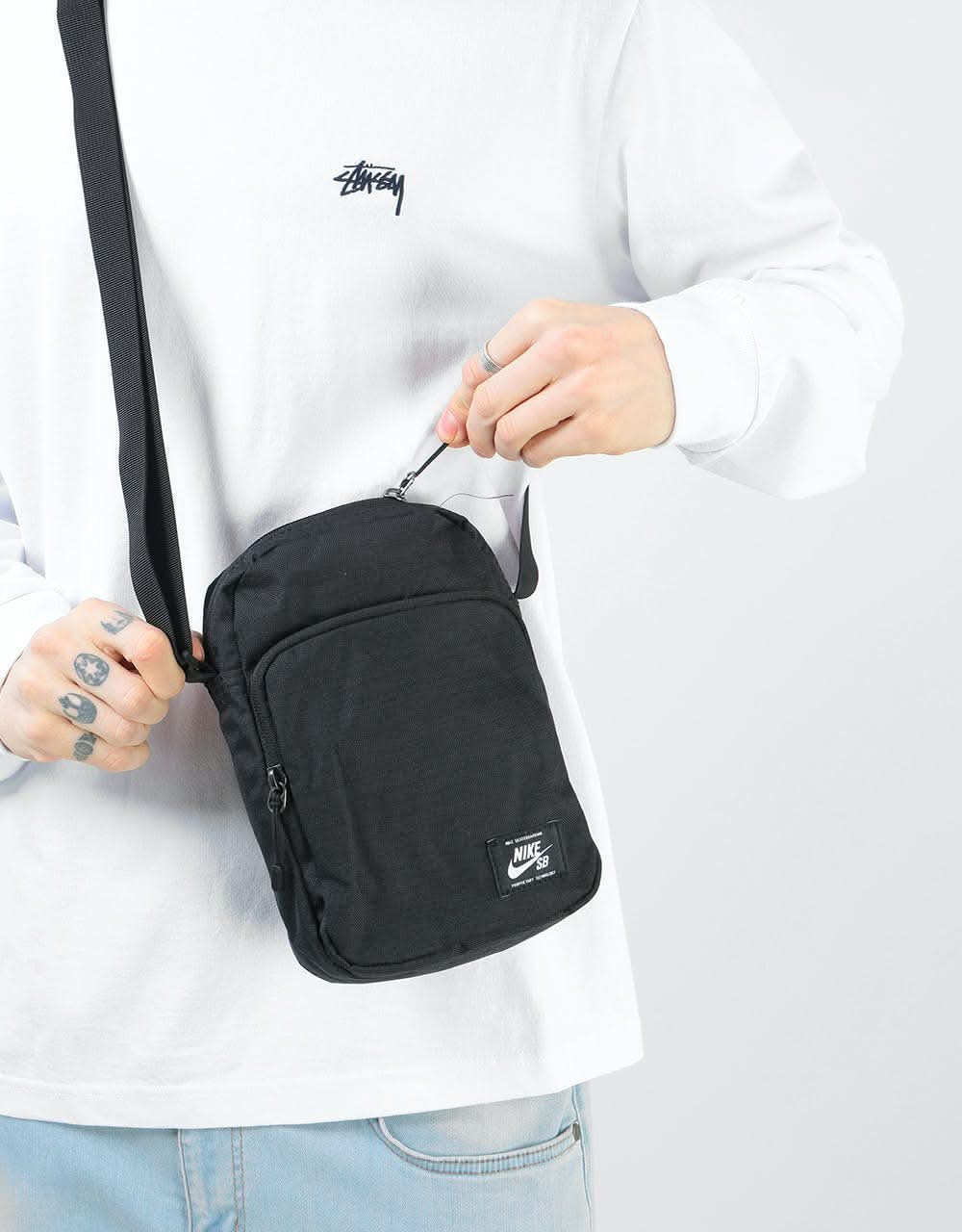 Nike SB Heritage Cross Body Bag - Black/Black/White