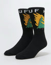 HUF Hot Fire Socks - Black