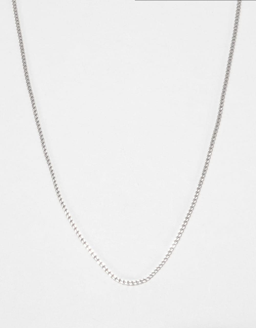 Midvs Co 22" Franco Chain Necklace - White Gold