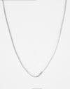 Midvs Co 28" Box Chain Necklace - White Gold