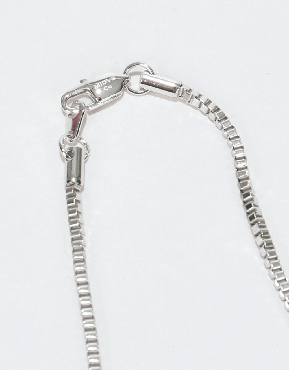 Midvs Co 28" Box Chain Necklace - White Gold