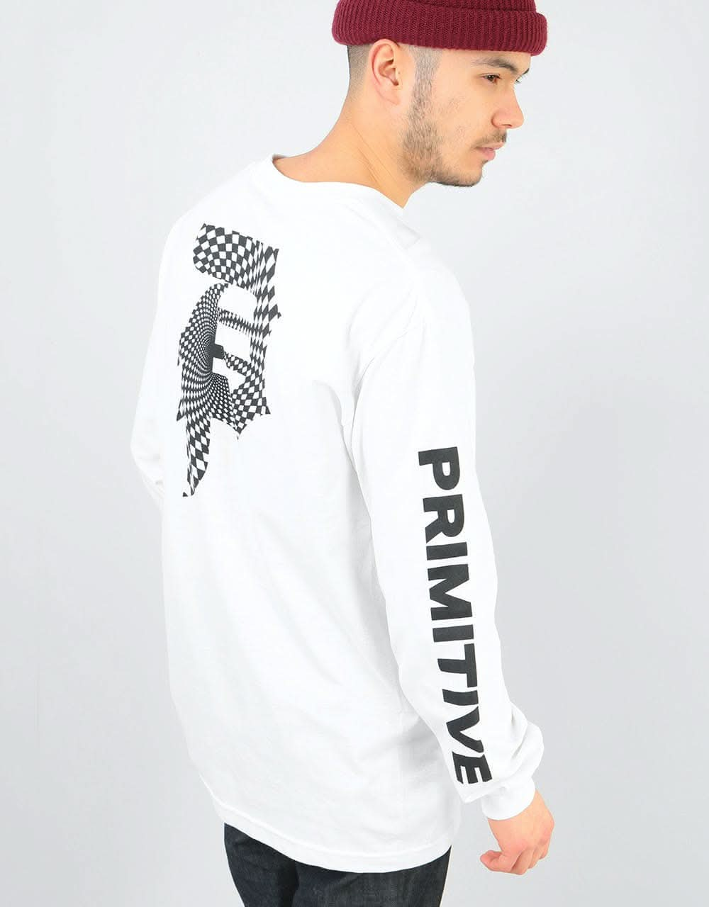 Primitive Dirty P Warp L/S T-Shirt - White