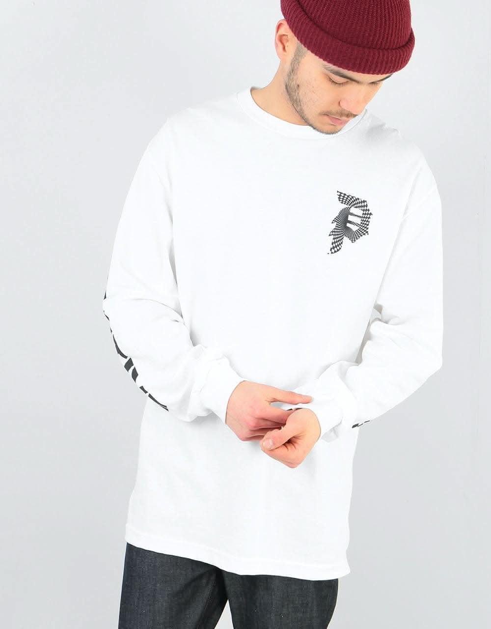 Primitive Dirty P Warp L/S T-Shirt - White