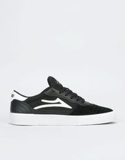 Lakai Cambridge Skate Shoes - Black/White Suede