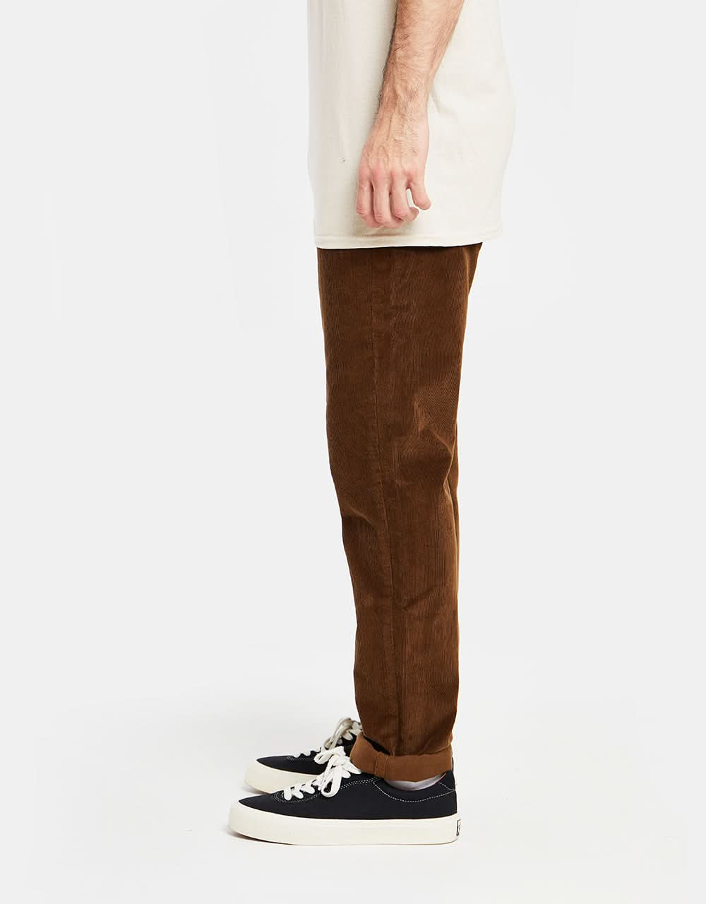 Route One Slim Fit Cords - Chocolate