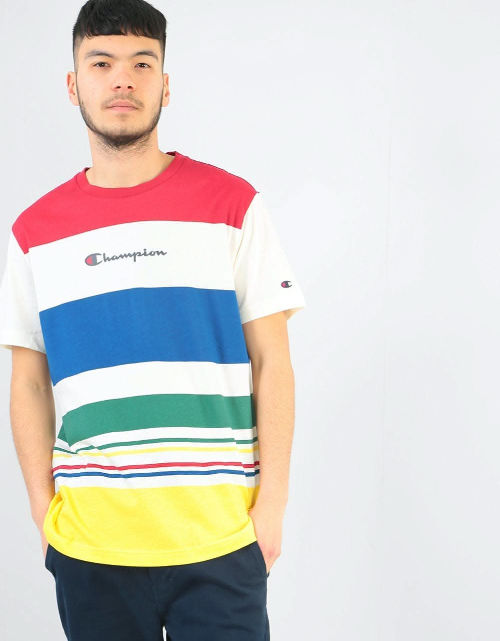 Champion Stripe Crewneck T-Shirt - OFW/All Over