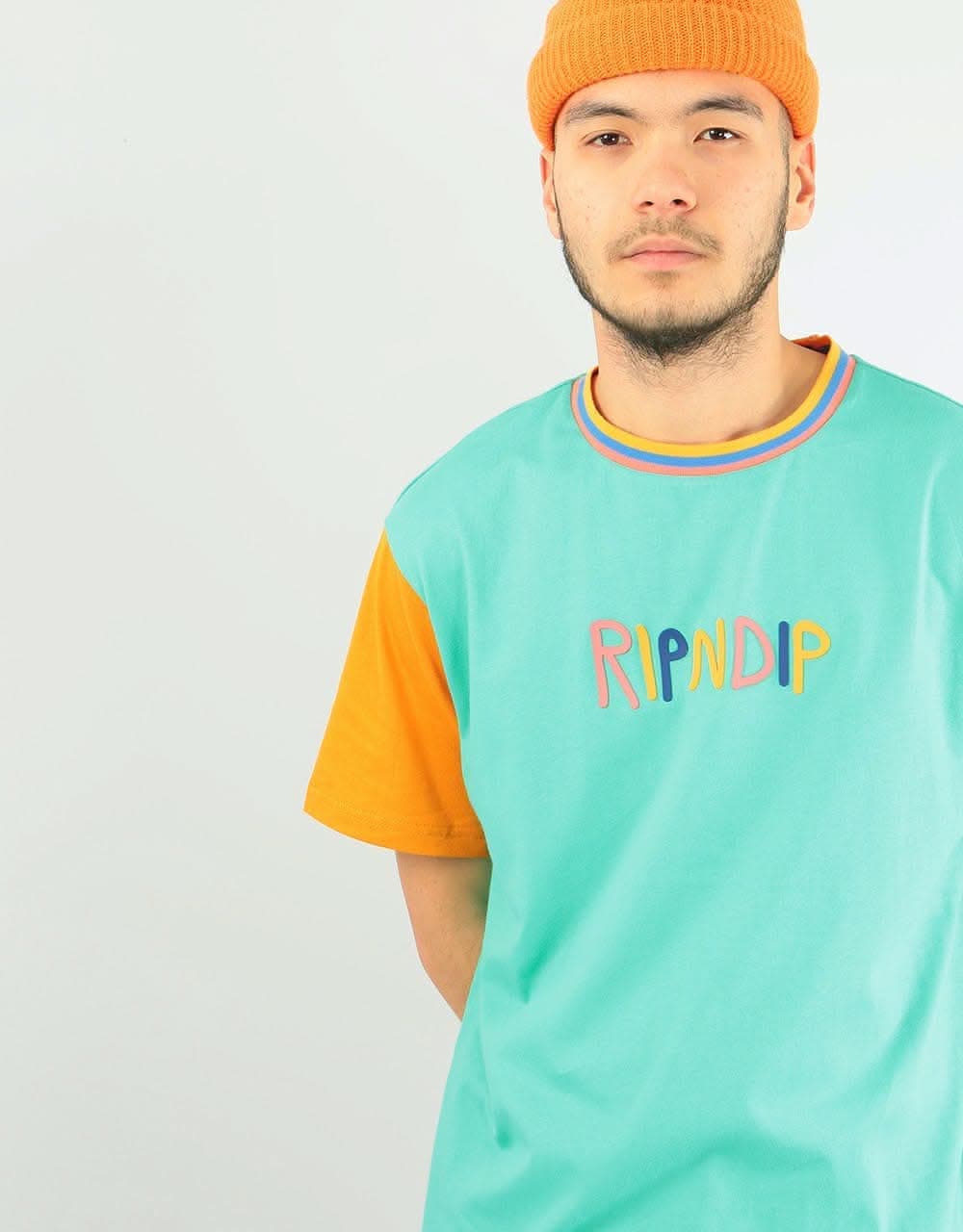 RIPNDIP Colourblock Multi Panel T-Shirt - Multi