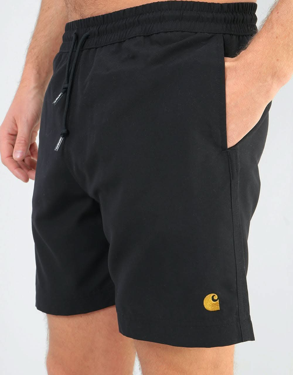 Carhartt WIP Chase Swim Trunk - Black/Gold