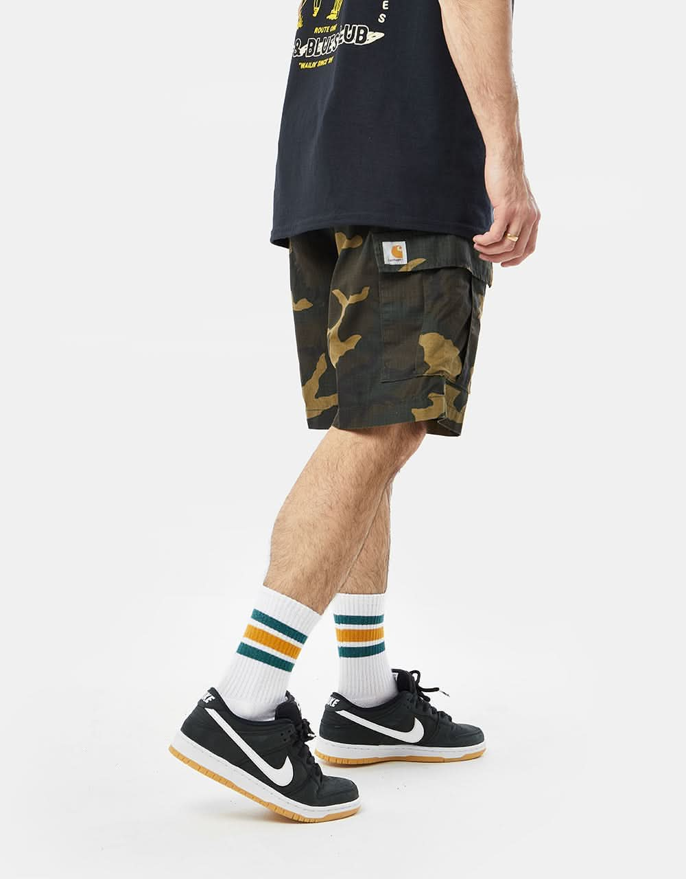 Carhartt WIP Aviation Short - Camo Laurel (Rinsed)