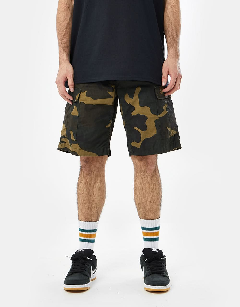 Carhartt WIP Aviation Short - Camo Laurel (Rinsed)