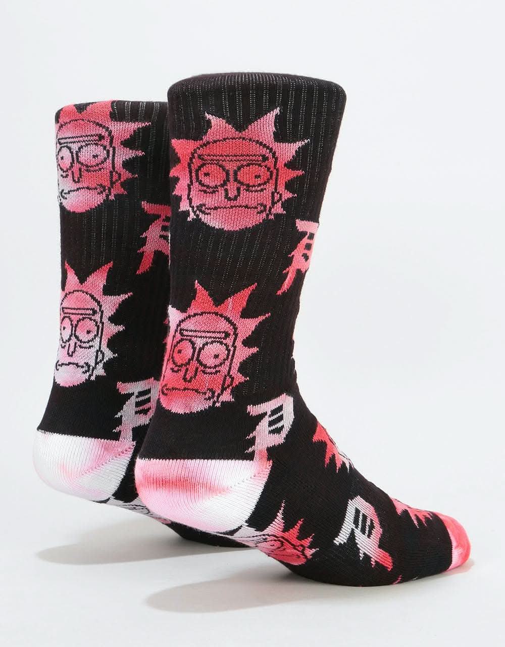 Primitive x Rick & Morty RnM Crew Socks - Pink Tie Dye