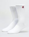 Independent Cross Socks - White