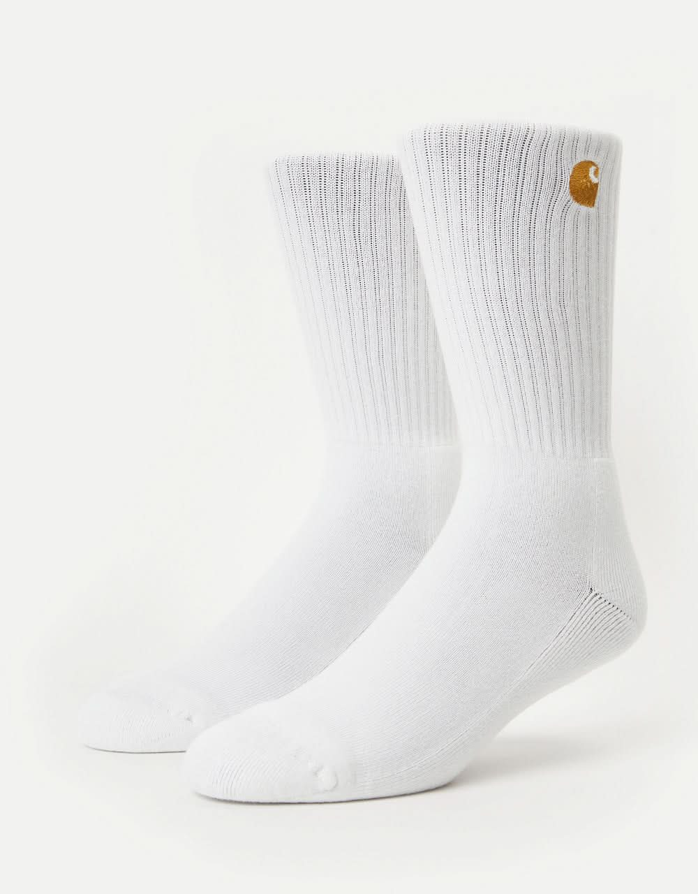 Chaussettes Carhartt WIP Chase - Blanc/Or