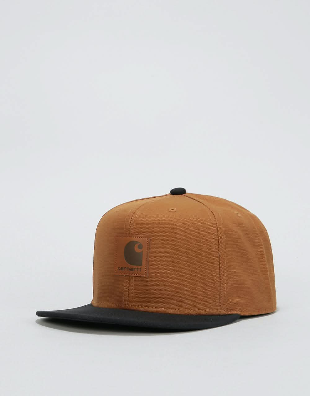 Carhartt WIP Logo Bi-Colored Snapback Cap - Hamilton Brown/Black