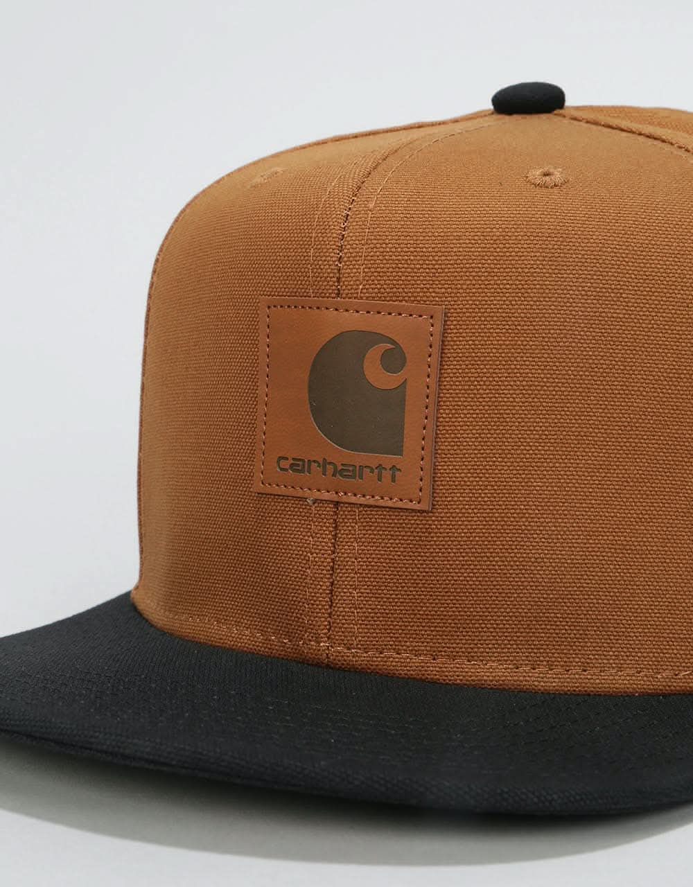 Carhartt WIP Logo Bi-Colored Snapback Cap - Hamilton Brown/Black