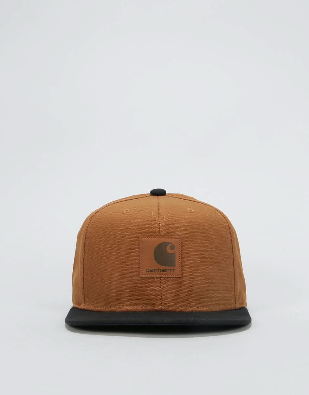 Carhartt WIP Logo Bi-Colored Snapback Cap - Hamilton Brown/Black