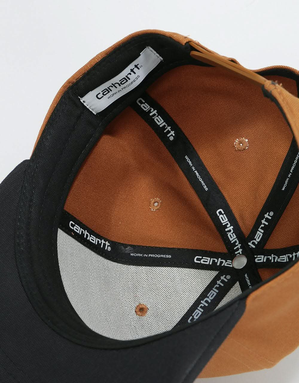 Carhartt WIP Logo Bi-Colored Snapback Cap - Hamilton Brown/Black