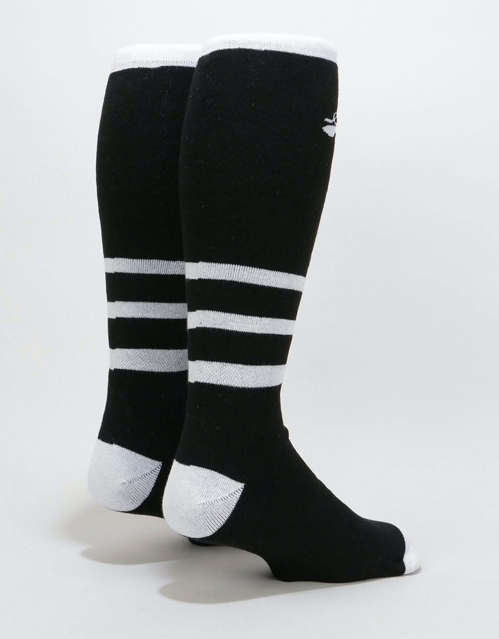 Stinky Black&White Snowboard Socks - Black/White