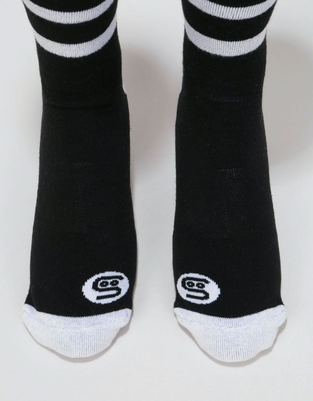 Stinky Black&White Snowboard Socks - Black/White