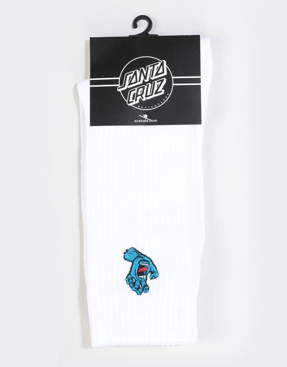 Santa Cruz Screaming Mini Hand Socks - White