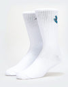 Santa Cruz Screaming Mini Hand Socks - White