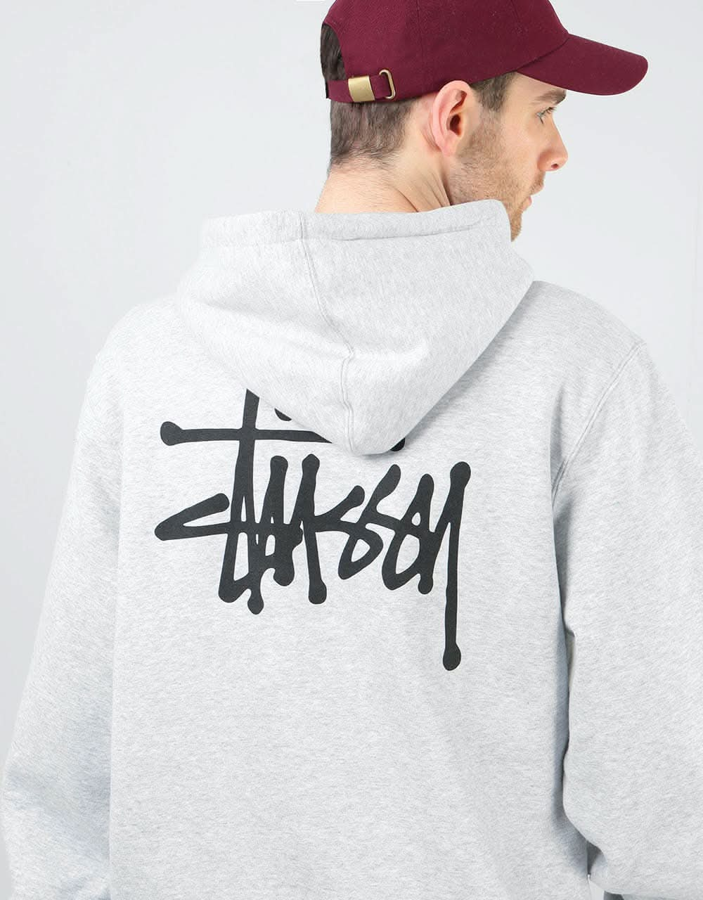 Stüssy Basic Stüssy Hood - Ash Heather