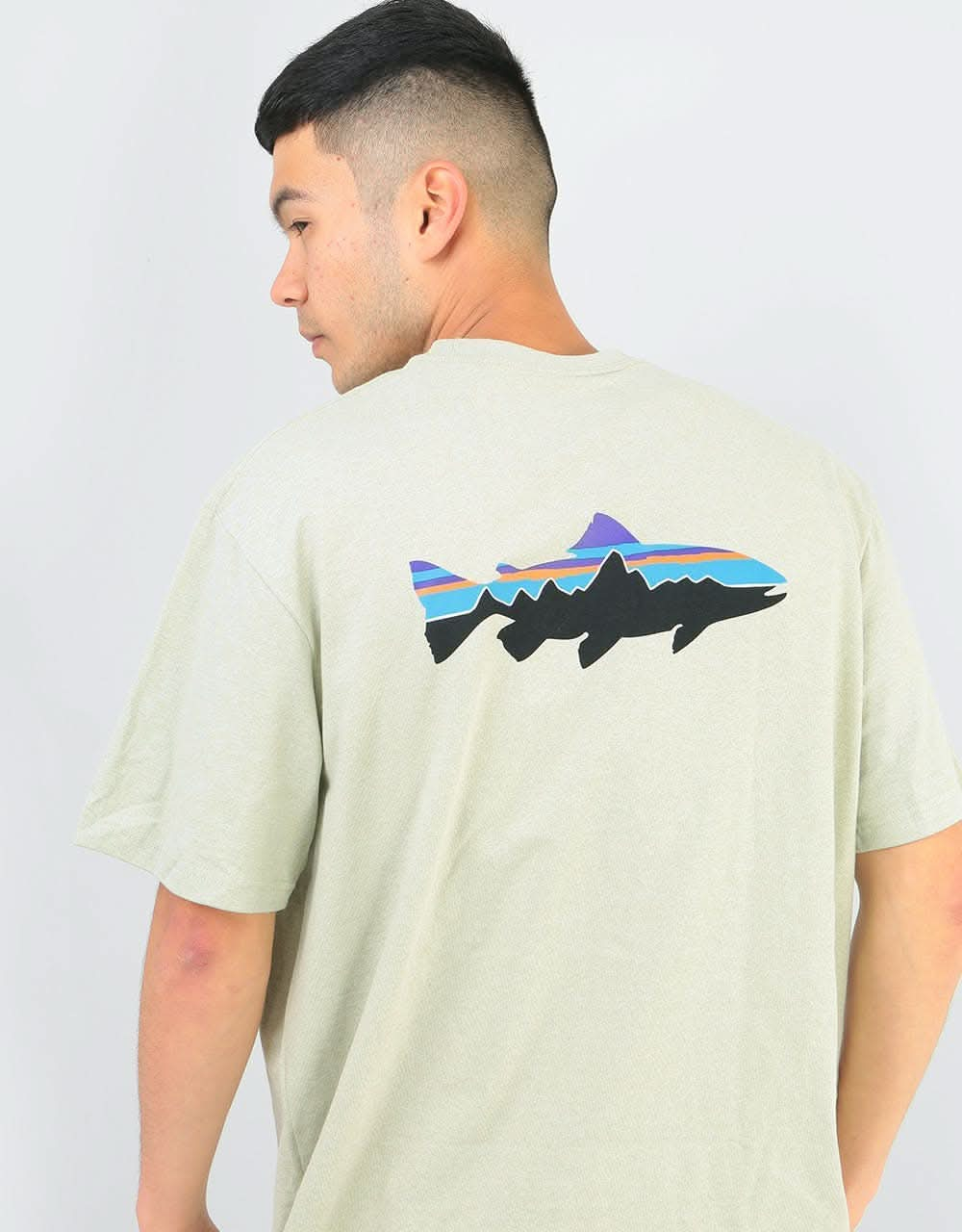 Patagonia Fitz Roy Trout Responsibili-Tee® T-Shirt - Weathered Stone