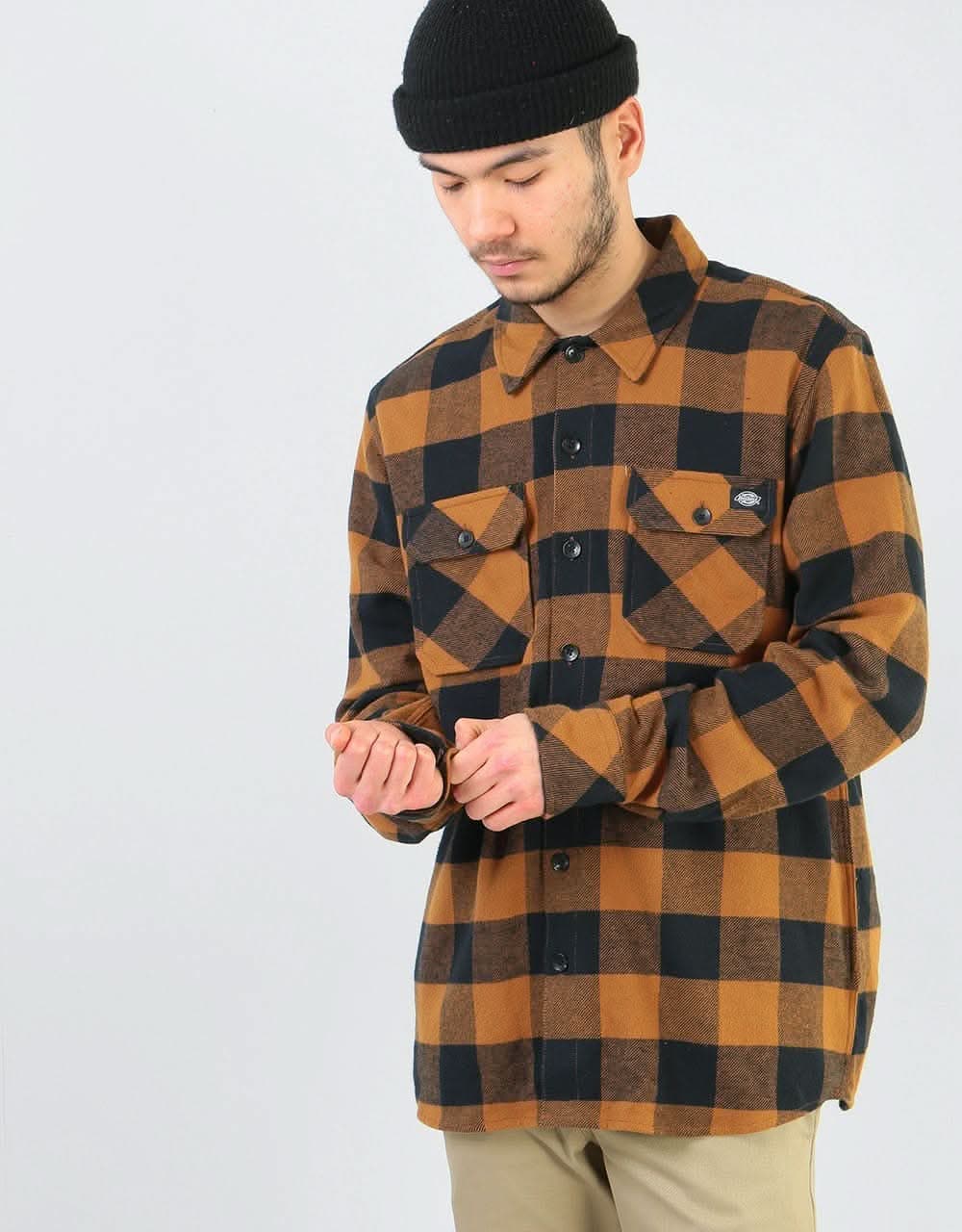 Dickies Long Sleeve Sacramento Shirt - Brown Duck