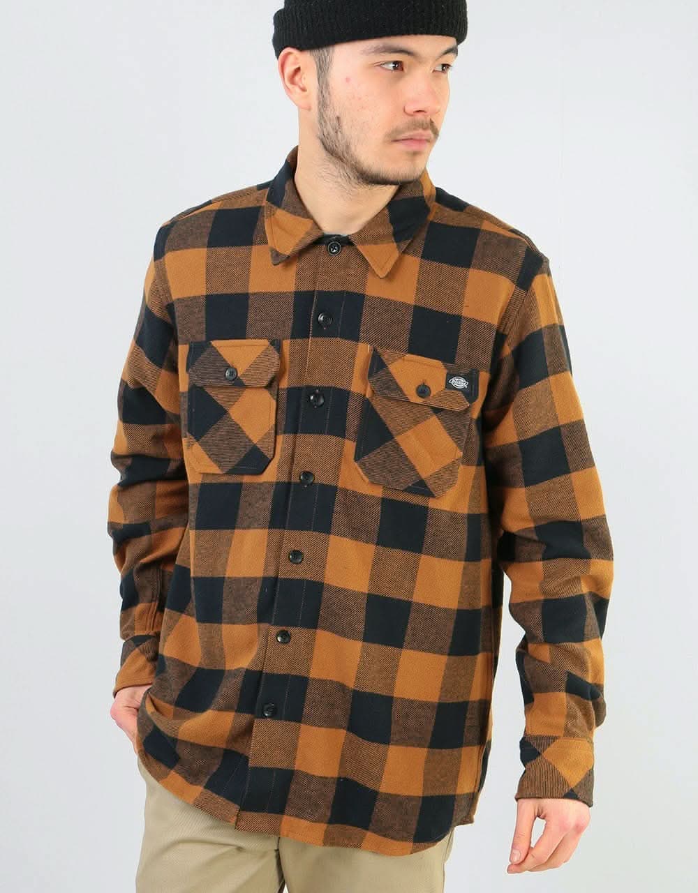 Dickies Long Sleeve Sacramento Shirt - Brown Duck