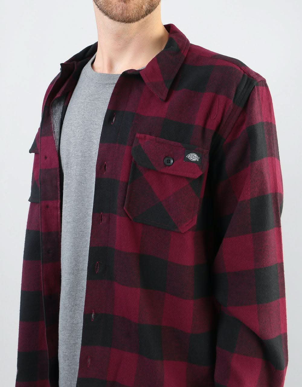 Dickies L/S Sacramento Shirt - Maroon