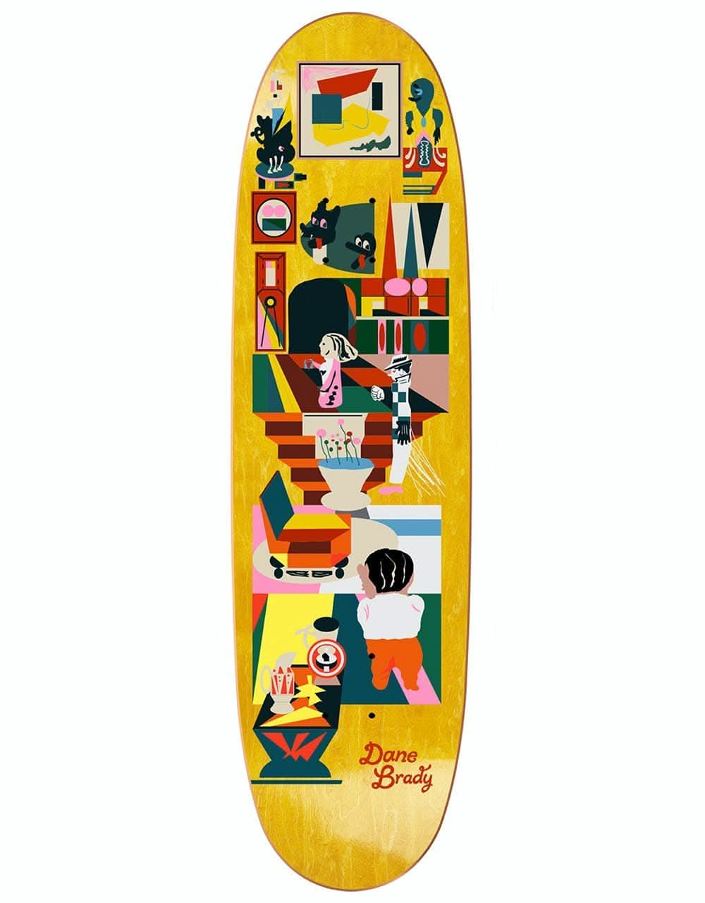 Polar Brady Hypergamy Skateboard Deck - FOOTBALL Shape 8.75"